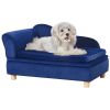 VEVOR Pet Sofa, Dog Couch for Medium-Sized Dogs and Cats, Soft Velvety Dog Sofa Bed, 81 lbs Loading Cat Sofa, Blue